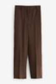 Brown Elastic Back Straight Leg Modal Trousers - Image 1 of 1