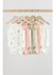 Multi Baby Strappy 100% Cotton Vest Bodysuits 5 Pack - Image 1 of 1