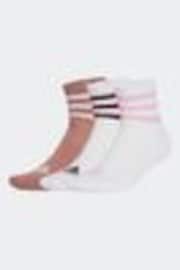 Blanco - adidas 3-Stripes Cushioned Sportswear Mid Cut Socks 3 Pairs - Imagen 1 de 1