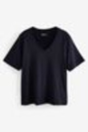 Navy Cotton Modal Slouch V-Neck T-Shirt - Image 1 of 1