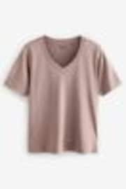 Neutral Cotton Modal Slouch V-Neck T-Shirt - Image 1 of 1