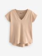 Neutral V-Neck Cap Sleeve T-Shirt - Image 1 of 1