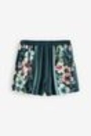 Verde y verde azulado - Pantalones cortos de niño con lino - Imagen 1 de 1