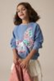 Blue Sequin Butterfly Sweatshirt (3-16yrs) - Image 1 of 1
