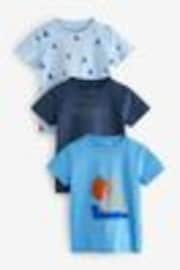 Blue Boats Short Sleeve T-Shirts 3 Pack (3mths-7yrs) - Image 1 of 1