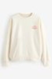 Ecru - Sweatshirt mit Rundhalsausschnitt und Einkaufstasche auf der Rückseite - Bild 1 von 1