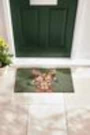 Green Bunny Floral Doormat - Image 1 of 1