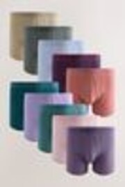 Pink/Purple/Blue/Teal 10 pack A-Front Boxers - Image 1 of 1
