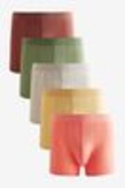 Green/Orange/Yellow Cotton Rich Trunk Boxers 5 Pack - Image 1 of 1