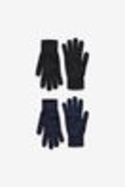 Negro/azul marino - Pack de 2 pares de guantes de punto - Imagen 1 de 1