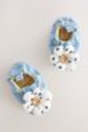 Blue Denim Flower Baby Slip On Shoes (0-24mths) - Image 1 of 1