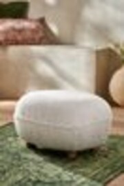 French Connection Cream Loop Boucle Jaivik Footstool - Image 1 of 1