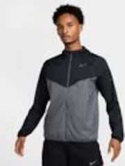 Nike Black/Grey Dri-FIT Stride Woven Running Jacket - Image 1 of 1