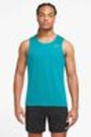 Nike Cactus Blue Dri-FIT Miler Running Vest Top - Image 1 of 1