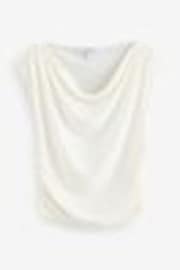 Ecru Sleeveless Drape Top - Image 1 of 1