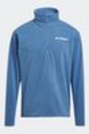 adidas Blue Essentials 1/2 Zip Fleece Jacket - Image 1 of 1
