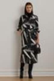 Lauren Ralph Lauren Twill Patterned Belted Shirt Dress - Image 1 of 1