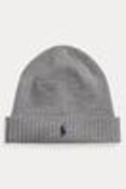Серый - Polo Ralph Lauren Signature Шерстяная шапочка из пони, головные уборы - Image 1 of 1