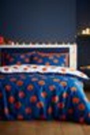 Catherine Lansfield Navy Halloween Pumpkins Reversible Duvet Cover and Pillowcase Set - Image 1 of 1