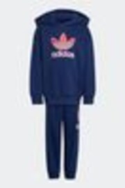 adidas Originals Blue Kids Big Logo Hoodie and Joggers Set - Image 1 of 1