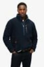 Синий - Флисовая кофта свободного кроя Superdry Outdoor Half Zip - Image 1 of 1