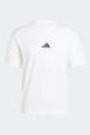adidas White Essentials Small Logo Single 100% Cotton Jersey T-Shirt - Image 1 of 1