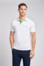 U.S. Polo Assn. White Mens Life Double Horsemen Polo Shirt - Image 1 of 1