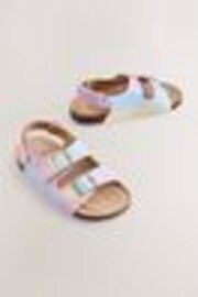 Multi Glitter Standard Fit (F) Corkbed Double Two Strap Sandals - Image 1 of 1