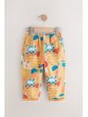 Tan Printed Side Pocket 100% Cotton Pull On Trousers (3mths-7yrs) - Image 1 of 1