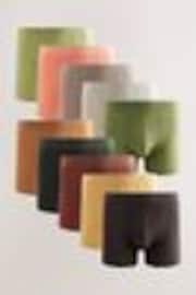 Orange/Green/Neutral 10 pack A-Front Boxers - Image 1 of 1
