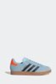 adidas Originals Blue/Black Gazelle Trainers - Image 1 of 1