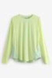 Green Colour Block Long Sleeve Run Top - Image 1 of 1