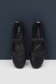 Black Standard Fit Forever Comfort® Premium Leather With Motionflex Ruched Mary Jane Shoes - Image 1 of 1