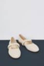 Bone Standard Fit Forever Comfort® Premium Leather With Motionflex Ruched Mary Jane Shoes - Image 1 of 1