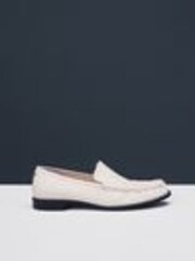 Bone Standard Fit Forever Comfort® Premium Leather With Motionflex Ruched Slim Loafers - Image 1 of 1