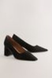 Black Standard/Wide Fit Forever Comfort® Standard/Wide Fit Chisel Toe Block Courts - Image 1 of 1