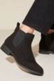Friends Like These Black Standard Fit Flat Faux Suede Chelsea Boot - Image 1 of 1