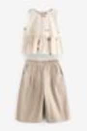Ecru Cream Embroidered Blouse and Trousers Co-ord Set (3mths-8yrs) - Image 1 of 1