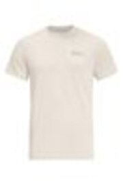 Jack Wolfskin Mens Essential 100% Cotton Cream T-Shirt - Изображение 1 из 1