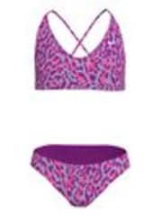 Nike Purple Animal Print Lace-Up Back Bikini Set - Image 1 of 1