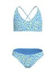 Nike Blue Animal Print Lace-Up Back Bikini Set - Image 1 of 1