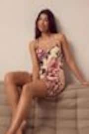 Ecru Floral 100% Cotton Slip Nightie - Image 1 of 1