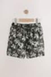 Black/White Palm Printed Swim Shorts (3-16yrs) - Image 1 of 1