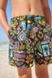 Black Printed Swim Shorts (3-16yrs) - Image 1 of 1