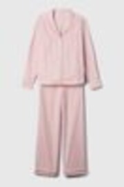 Gap Red Matching Family Christmas 100% Cotton Long Sleeve Stripe Pyjamas - Image 1 of 1