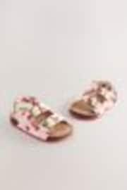 Cream Strawberry Standard Fit (F) Corkbed Double Two Strap Sandals - Image 1 of 1