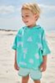 Blue/Green Print 100% Cotton Toweling Set (3mths-7yrs) - Image 1 of 1