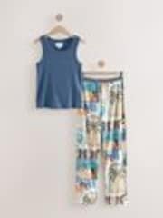 Blue Palms Rib Vest Pyjamas - Image 1 of 1