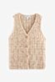 Yellow Stitch Knitted Button Up Waistcoat With Wool - Image 1 of 1