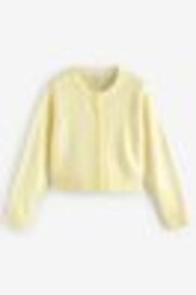 Yellow Crew Neck Knitted Cardigan - Image 1 of 1